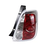 Auto Taillight Assembly for Fiat 500 / Car Tail Light Rear Taillight Brake Driving Reversing Lamp Turn Signal Lamp (Right,with Bulb)