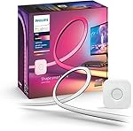Philips Hue White & Color Ambiance Play Gradient, PC Lightstrip für 24-27 Zoll, dimmbar, 16 Mio. Farben, steuerbar via App, Starter Set, inkl. Hue Bridge, kompatibel mit Amazon Alexa (Echo, Echo Dot)
