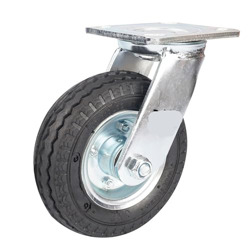 Roue universelle gonflable 6 pouces en caoutchouc galvanisé pour chariot