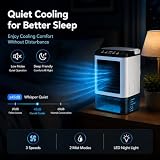 Przenośny wentylator chłodzący, mini klimatyzator, 900 ml, podwójna mgiełka, USB
