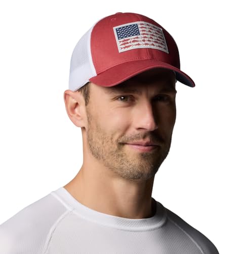 Image of Columbia Unisex Adult PFG Logo Mesh Ball Cap