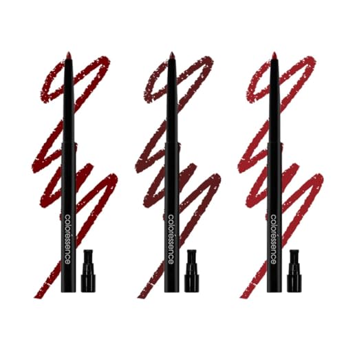 Image of Coloressence Pout Perfect Matte Lip Liner Combo Set of 3 Shades (Maroon, Brown, Red Brick) | Long Lasting | Lightweight | Highly Pigmented | Non-Drying Formula