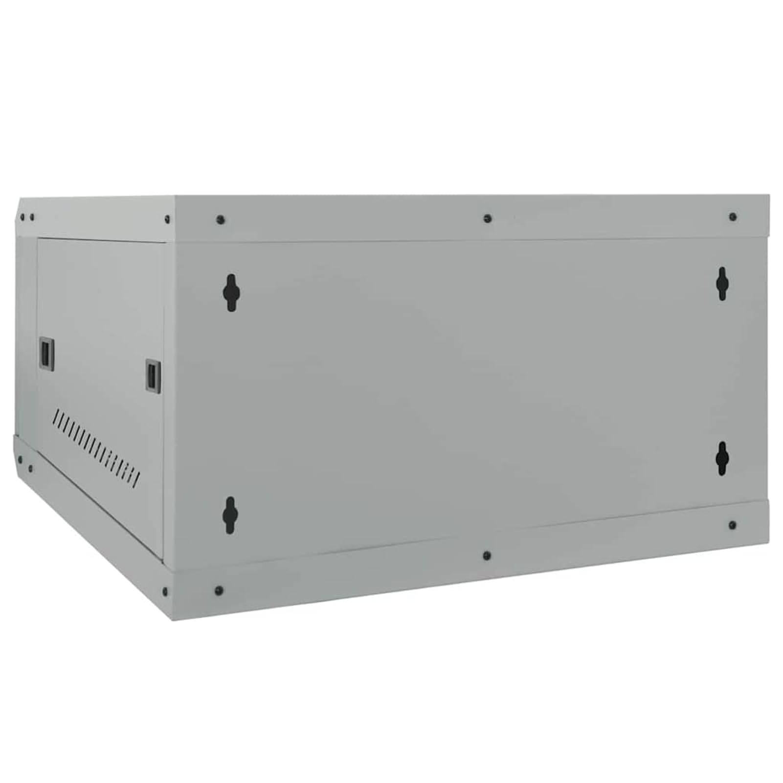 Armadio di rete grigio, 53 x 60 x 30 cm, in acciaio con vetro di sicurezza, montaggio a parete, per ufficio, sala server e rete domestica