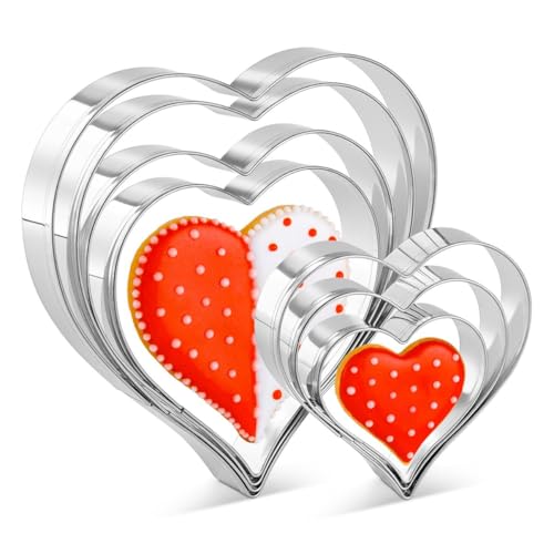 Heart Cookie Cutter Set - 7 Pieces Heart Cookie...