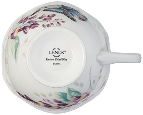 Lenox Porcelain Meadow Cup And Saucer, 1.3 Lb, Blue Butterfly #TOP2