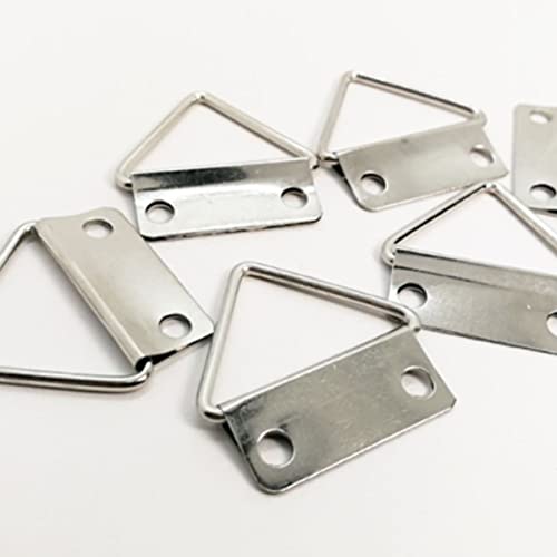 Image of UKCOCO 100Pcs Triangle Hanging Hooks for Picture Frames Mirrors Paintings Photo Frame Hangers Easy to Use Wall Mount Hardware
