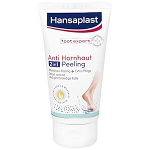 Hansaplast Anti-eelt, 2-in-1 peeling, per stuk verpakt (75 ml), eeltverwijdering met puimsteen en bergzout, voetpeeling voor direct fluweelzachte voeten