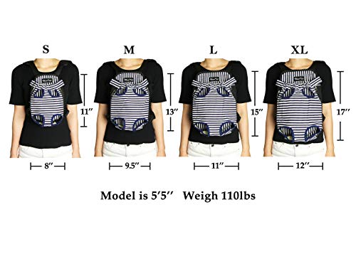 Whizzotech Pet Carrier Front Pack, Adjustable Pet Backpack Carrier Travel Bag, Legs Out Easy-Fit Hands-Free For Traveling Hiking Camping Riding For Super Small Dogs Cats Puppies, Size Small, Black #TOP6