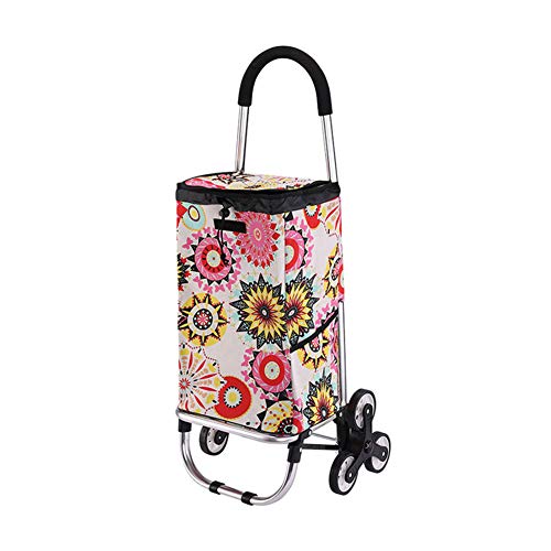 CHuangQi Warenkorb Warenkorb Kleinwagen zusammenklappbare tragbare Wagen Wagen nach Hause Alter Mann Kletter Anhänger Sind 1 Stück ziehen