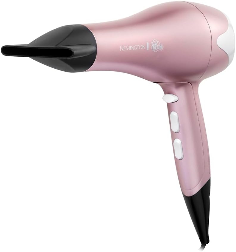 Hair Dryer (Ionic Conditioning for Frizz-Free Results, 3 Heat & 2 Speed Settings with True Cold Shot, Diffuser, Ceramic Coating with Real Pearl, Slim Concentrator, 2200W) Rose Pearl AC5095