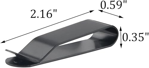 Miniatura 4 de 5 piezas de metal negro de 2.165 x 0.591 in funda de cinturón clip broche broche resorte hebilla gancho para carteras, bolsas, cinta métrica, Negro