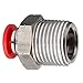 USA SEALING ZUSA-PTC-PBT-7 Polybutylene Push to Connect Tube Fittings Male Straight: 1/4" Tube 1/8" NPT Male
