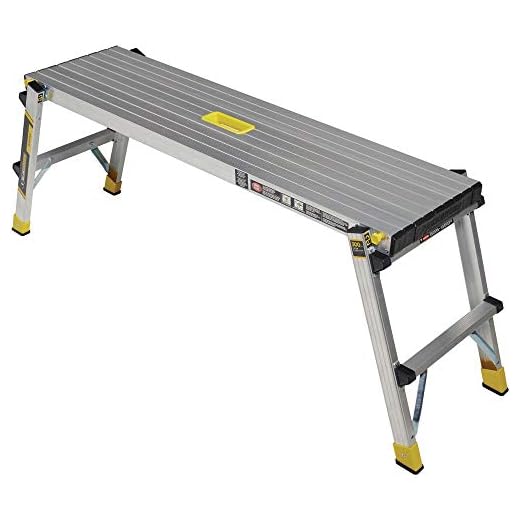 Gorilla Ladders 47.25 in. x 12 in. x 20 in. Aluminum Slim-Fold Work Platform with 300 lbs. Load Capacity