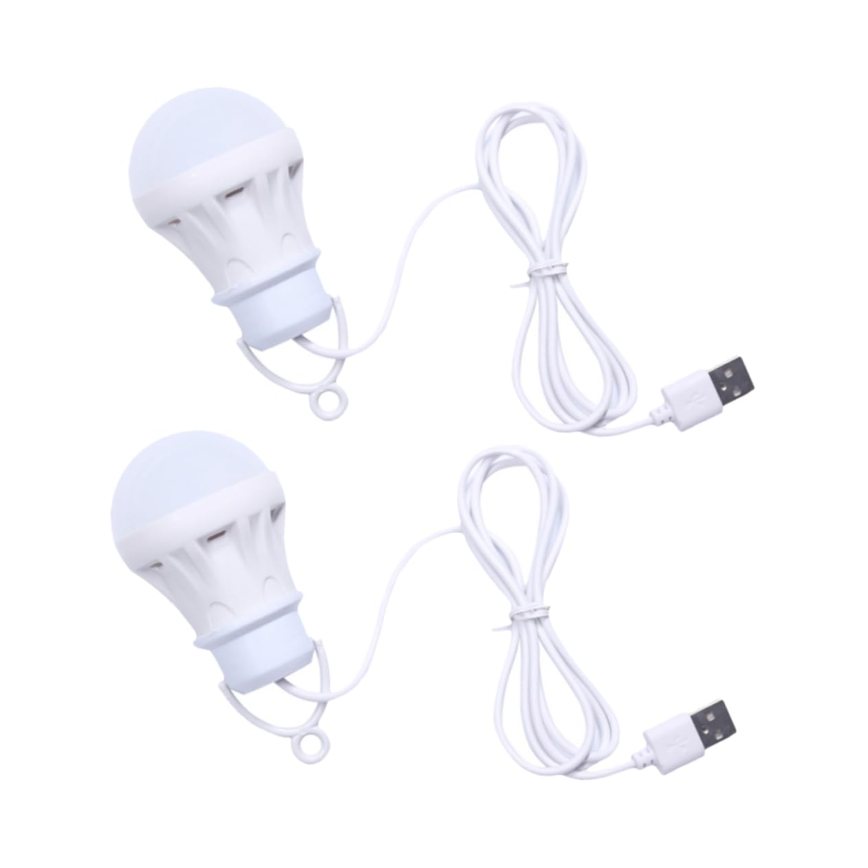 Totority 2pcs Portable USB Led Camping Light Outdoor Hanging Lamp Low Voltage Tent Light for Night Market Picnics Convenient Multi-Functional Design Works Power Banks Random Style