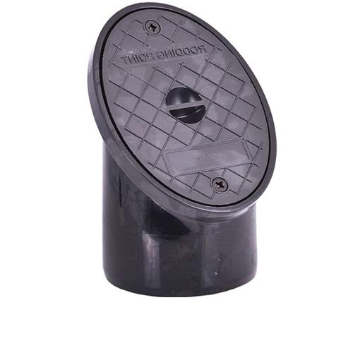 Black Half 112mm Round Plastic UPVC Guttering 68mm Downpipes Rainwater Fittings (Rodding Eye)