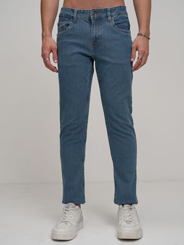 Image of Highlander Men's Tapered Fit Jeans | Regular Length | Mid Rise | Stretchable Fabric for Comfort fit | Jeans for Man