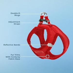 Voyager Step-in Plush Dog Harness – Soft Plush, Step in Vest Harness for Small and Medium Dogs by Best Pet Supplies - Red Corduroy, S (Chest: 14.5-16") Voyager Step-in Plush Dog Harness – Soft Plush, Step in Vest Harness for Small and Medium Dogs by Best Pet Supplies – Red Corduroy, S (Chest: 14.5-16″)