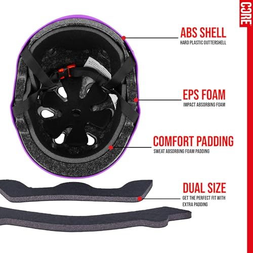 Casque de roller CORE violet S/M protection tête anti-choc - 7