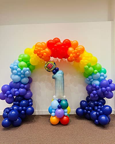 Image of KBZVNAF Rainbow Balloons Latex Party Balloons - 50 Pack 12 inch Helium Assorted Bright Balloons for Wedding Baby Shower Birthday Party Decorations | Assorted Bright Helium Balloons for Wedding Baby Shower Birthday Party Decorations