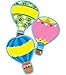 Carson Dellosa - Hot Air Balloons Colorful Cut-Outs, Classroom Décor, 36 Pieces