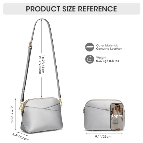 Image of Kattee Small Leather Crossbody Bags for Women, Trendy Purses Handbags Shoulder Bag, Genuine Leather Cross Body Bag for Woman