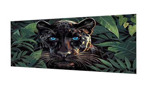 Broderie Diamant Panthère Noire kit complet 30x75 loisirs créatifs adultes