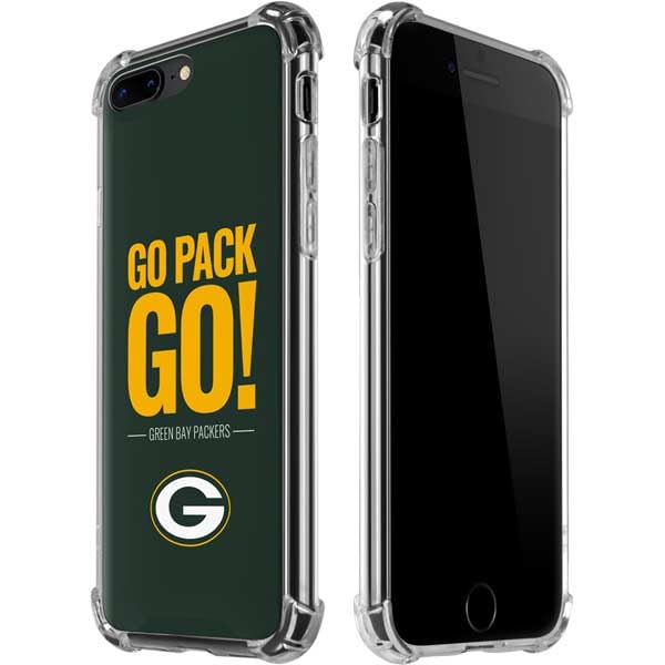 Skinit Clear Phone Case Compatible with iPhone 7/8 Plus - Officially Licensed NFL Green Bay Packers Team Motto Design