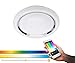 Produktbild EGLO connect LED Deckenleuchte Capasso-C, Smart Home Deckenlampe, Wandlampe mit chromring, Material: Stahl, Kunststoff, Farbe: weiß, chrom Ø: 34 cm, dimmbar, weißtöne und Farben einstellbar