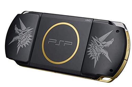 Image of PSP Slim and Lite 3000 Series Handheld Gaming Console with 8GB Memory Card (Renewed) (Monster Hunter Blk /Gold)