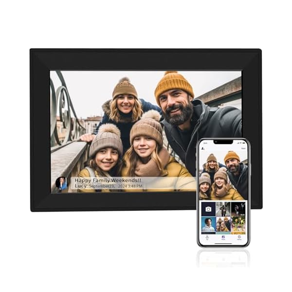 10.1 Inch WiFi Digital Picture Frame, Smart Electronic Digital Photo Frame with Free Storage and 1280 * 800 Touch Screen, Instantly Share Photos and Video