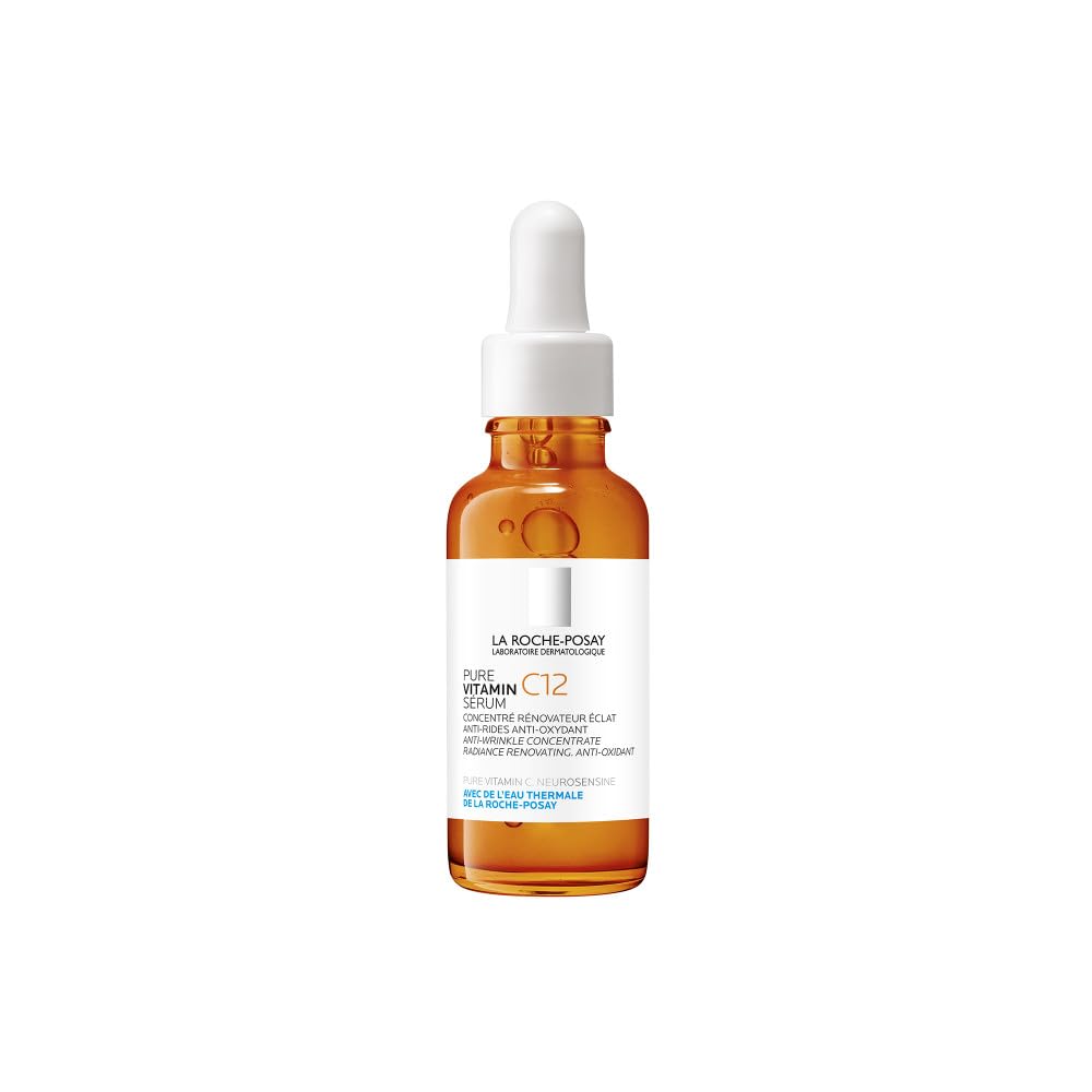 La Roche-Posay - Pure Vitamine C12 - Sérum Vitamine C Anti-rides - Enrichi en Acide Salicylique - Sérum Visage qui Donne Éclat et Lisse les Rides et Ridules - Adapté à Tous Types de Peaux