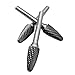 LU&MN SF-5 Tungsten Carbide Burr Tree Shape Radius End Double Cut Rotary Burr File (1/2” Cutter Dia X 1”Cutter Length) with 1/4'' Shank, 3PCS