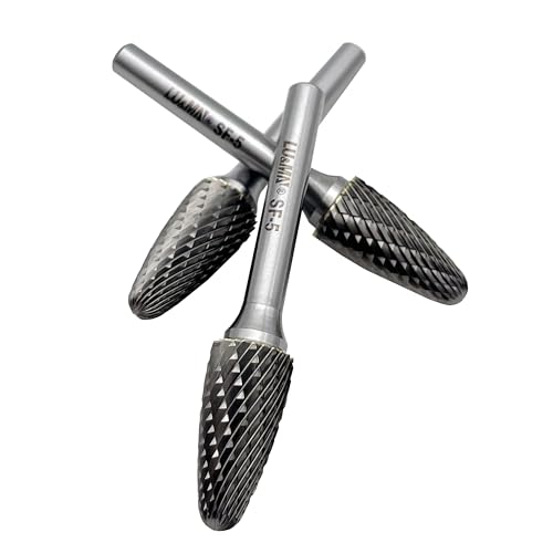 Juego de 6 fresas de carburo SB-5 y SF-5 con vástago 1/4" miniatura 6