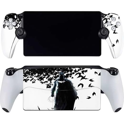 Skinit Decal Gaming Skin Compatible with PlayStation Portal Remote Player - Officially Licensed DC Comics Batman Holding Batarang Art Design
