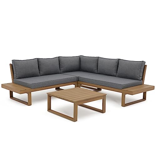 Soleil Jardin 4 Piece Acacia Wood Patio Furniture...