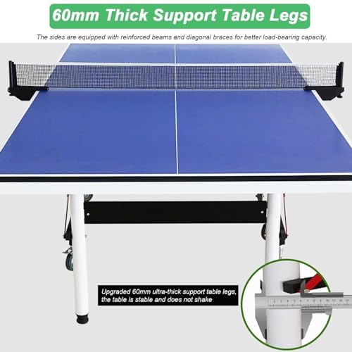 Kompakter Klappbarer Tischtennistisch, Tischtennis-Indoor-Spiel, Ping-Pong-Set, Tragbarer, Einfach Und Schnell Zu Installierender Spieltisch FüR Drinnen Und DraußEn – Bild 7