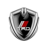 2個3DメタルTRDロゴ車体トランクエンブレムステッカー車窓サイドフェンダー バッジデカールカー盾スタイリング アクセサリー86 Rav4 タコマ 4ランナー セコイアタンドラアバロンカムリノア用