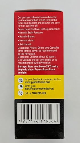 Image of Merck Sevenseas Original Cod Liver Oil Capsules - 500 Capsules, 270 grams