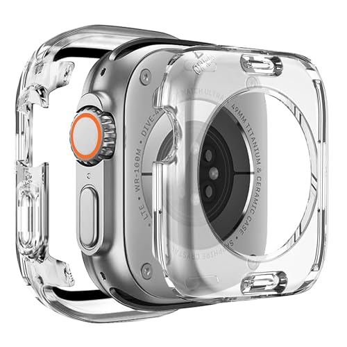 BELIYO 対応 アップルウォッチ カバー Ultra 3/2/1 Apple Watch ケース 防水 ガラスフィルム 一体型 アップルウォッチ ケース 全面保護 高耐久 高透過率 装着簡単 2 in 1 前後の保護 Apple Watch カバー P