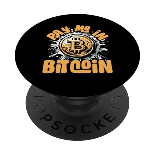 Funny Crypto Meme - BTC Investor Trader - Págame en Bitcoin PopSockets PopGrip Adhesivo