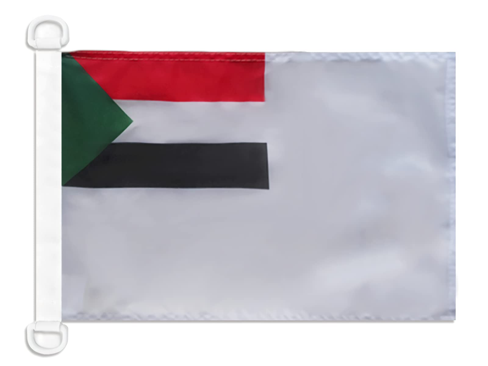 AZ FLAG Sudan Naval Ensign Boat Flag 12x18 in Mesh Polyester Plastic Rings