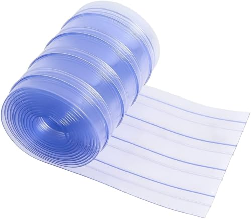 Poweka Rideau de Porte pour Niche à Chien, Rideau à Lanières en Plastique Transparent 3,6 m x 20 cm (1.68, Kilogrammes)