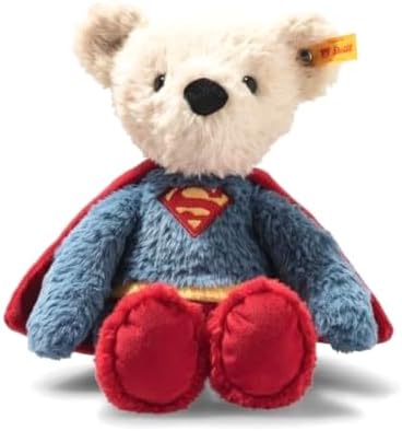 Steiff DC Superhero Teddy Bear - Officially Licensed Plush Toy Collectible Premium Soft Stuffed Animal for Kids & Collectors, DC Superman 12" Tall image 5