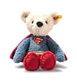 Steiff Teddyb&auml;r Superman 29cm bunt, Kuscheltier Superheld, ideal f&uuml;r Kinder und Fans, Pl&uuml;sch B&auml;r im Superman Look, aus kuschelweichem Pl&uuml;sch, waschmaschinenfest