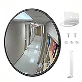 30.5 cm 調節可能な広角ビュー屋内セキュリティミラー、アクリル凸ミラー、倉庫、オフィス、駐車場、交通安全のためのコーナーセキュリティ死角