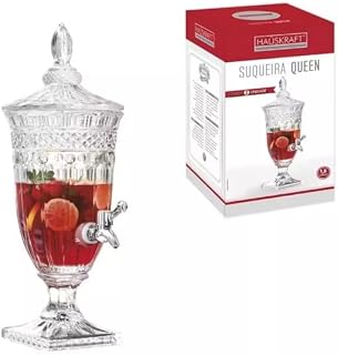 Jarra Suqueira e Licoreira de Vidro Queen 1,8 Litro com Torneira (Um Luxo e Requinte P/Bebidas)