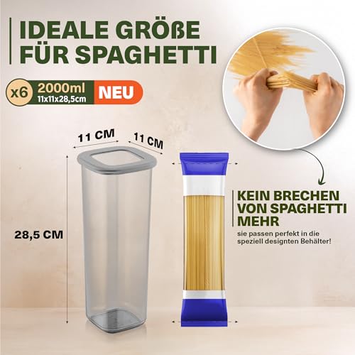 Viwares Vorratsdosen mit Deckel Luftdicht, 6er Vorratsbehälter Set BPA-Frei – Ansicht 2