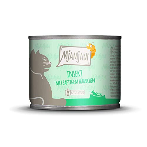 MjAMjAM - Premium Nassfutter für Katzen - Quetschie - Insekt mit saftigem Hühnchen, 6er Pack (6 x 200 g), getreidefrei mit Insektenprotein