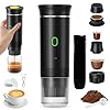 VHV Machine à Café Portable de Voyage,Chauffage Rapide 3 En 1 Cafetiere Portable 12V, Auto-Chauffage de 4 à 6 Minutes, Grandes Capsules, Café Moulu, Pour Le Camping, Bureau, Maison, Voiture (Noir)
