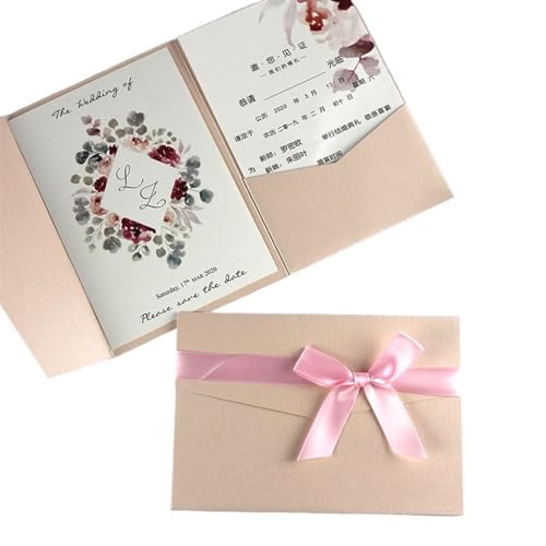Enveloppes d'invitation mariage rose pâle lot de 50 pour faire-part